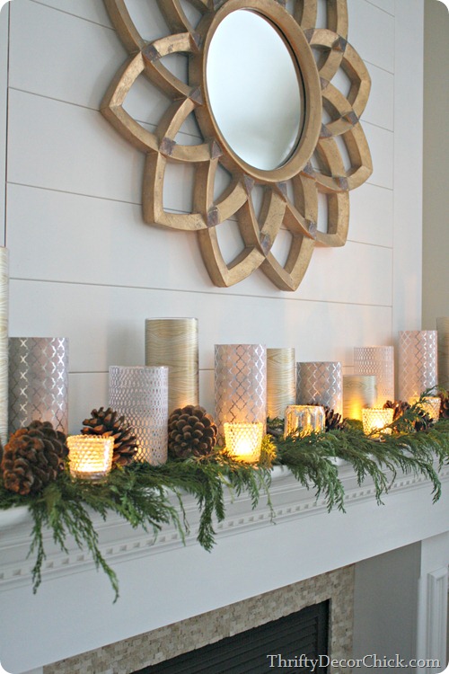 Elegant Christmas mantel