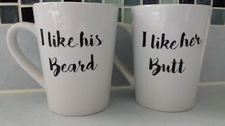 Buy a set of his and hers mugs from J Crafts!