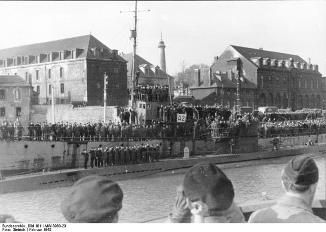 U-123 in February 1942, worldwartwo.filminspector.com