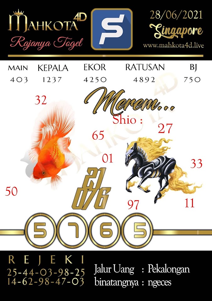 Syair Prediksi Togel Singapore - SGP Senin, 28 - Juni - 2021