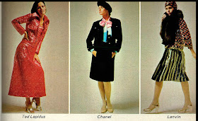 anos 70; moda década de 70, moda anos 70, chanel, ted lapidus, lanvin