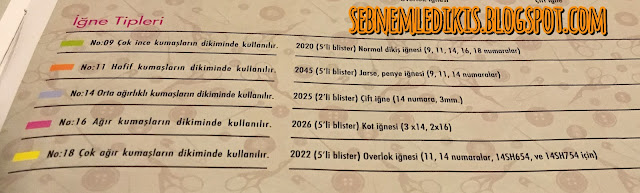 İğne çeşitleri