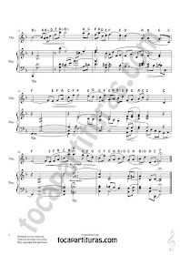 2 Easy Notes Sheet Music for Treble Clef, Violins, Flutes, Saxophones, Clarinet, Trumpets, Horns... Partitura con Notas en Inglés Clave de Sol Notes Sheet Music PDF/MIDI