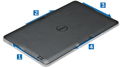 Removing the base cover Dell Latitude 10 – ST2e