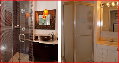 Three Tricks of Small Bathroom Remodels Before and After