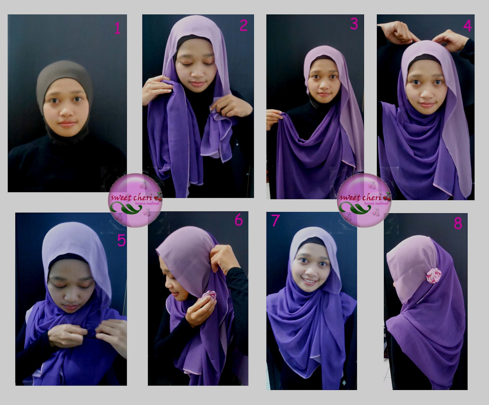 Tampil Beda Dengan Tutorial Hijab Indonesia Dua Warna Kumpulan Contoh