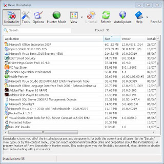 mempercepat proses komputer dengan meng uninstal software yang tidak penting