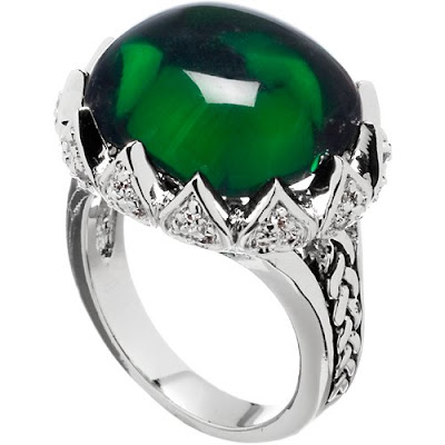 CZ Jewelry with Dark Green Stones