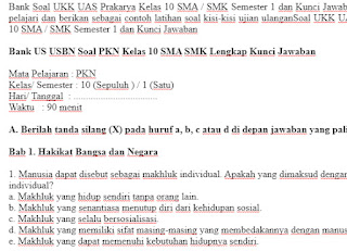 Bank-US-USBN-Soal-PKN-Kelas-10-SMA-SMK-Lengkap-Kunci-Jawaban