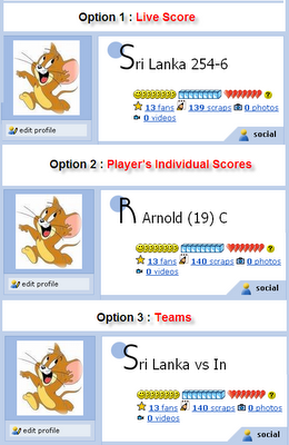 Get Live Cricket Scores On Your Orkut Profile