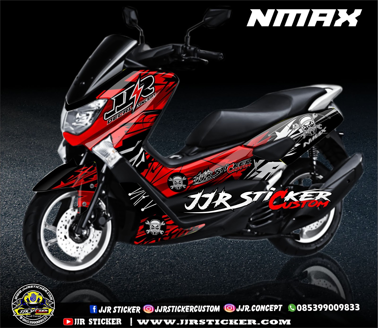 Decal Sticker  Striping Yamaha  NMAX  Kuning Merah keren 