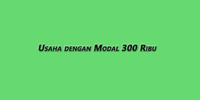 Ide Bisnis: Usaha dengan Modal sebesar 300 Ribu!