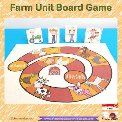 Farm animals Game board