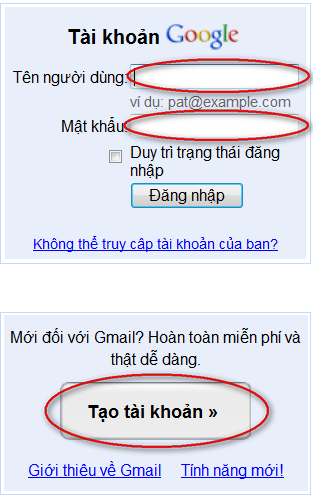 dang nhap Google Gmail