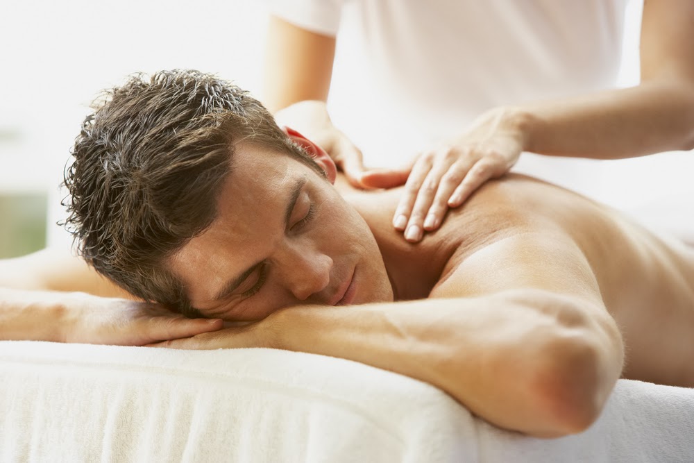 man getting massage