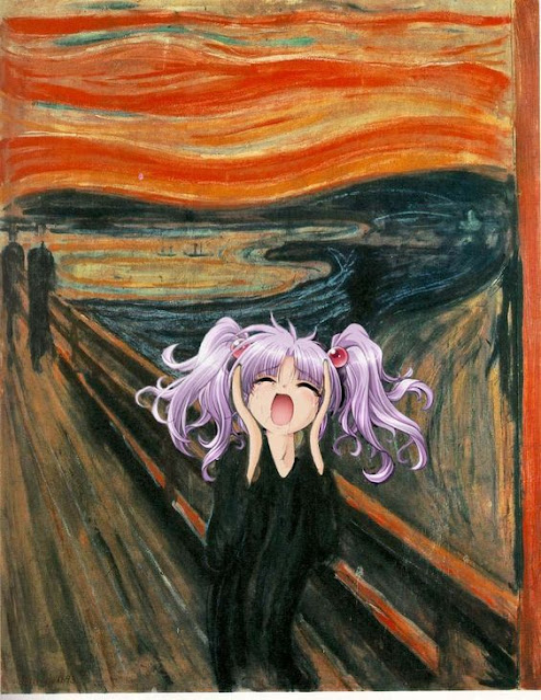 The Scream painting in anime