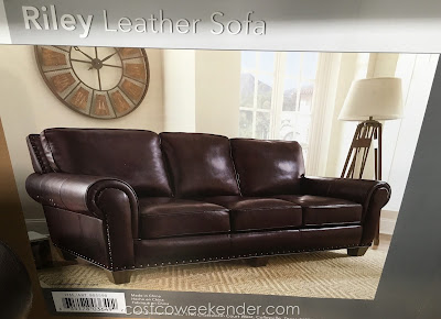 Adalyn Home Riley Leather Sofa: classic yet stylish