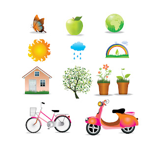 自然環境アイコン セット Environment Icon Set イラスト素材