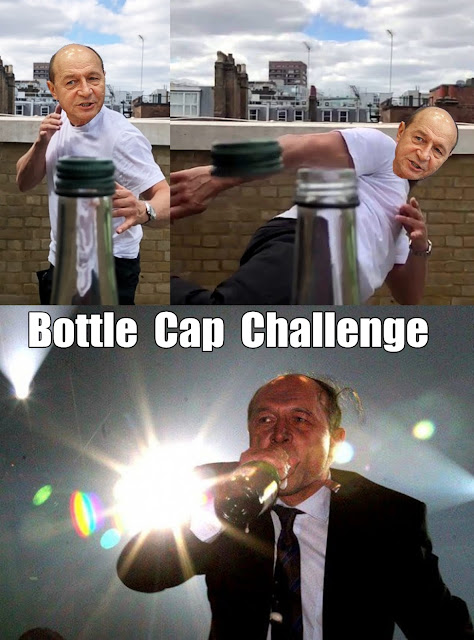 Basescu - bottle cap challenge