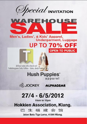 Hush Puppies Warehouse Sale Invitation