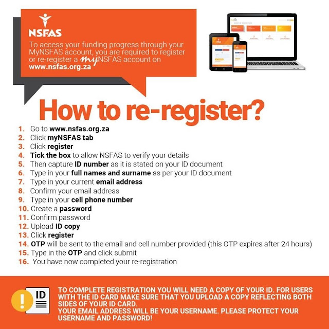 How To Re-register Your MyNSFAS Account