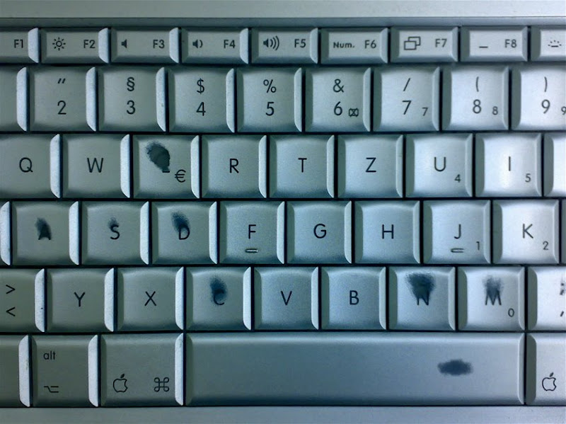 Abgeschubberte Tastatur