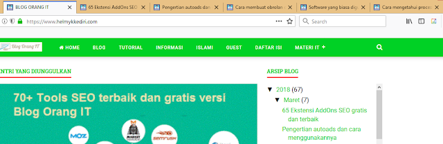 Script double tab sekali klik diblogger