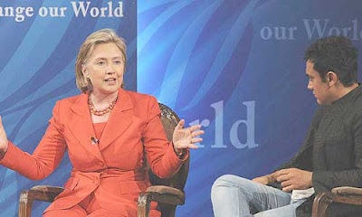 Aamir Khan and Hillary Clinton