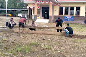 Ajak Anggota, Kapolsek Bulukumpa Inisiasi Membuat Taman