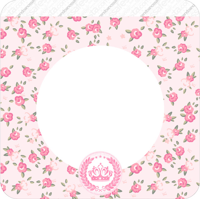 Pink Crown in Shabby Chic Free Party Printables.