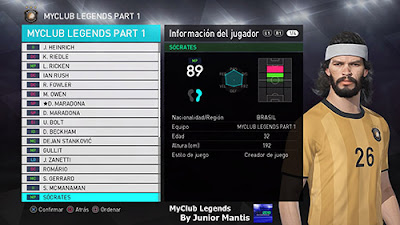 PES 2018 PS4 MyClub Legends Offline by Junior Mantis