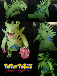 Pokemon Tyranitar Papercraft