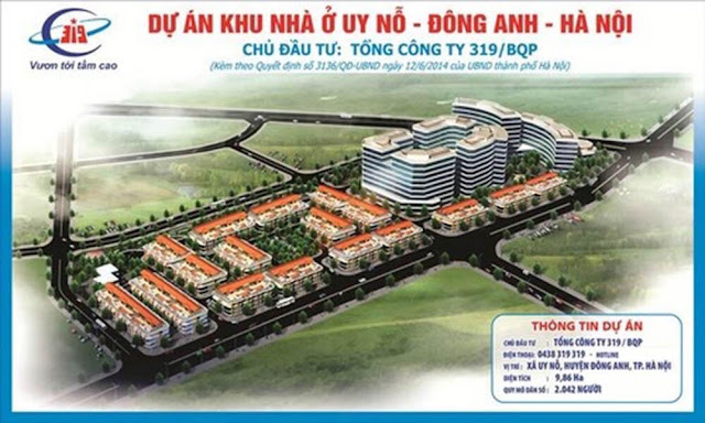 Bán Dự Án Khu Nhà Ở Liền Kề 319 Bộ Quốc Phòng Cổ Loa Uy Nỗ Đông Anh