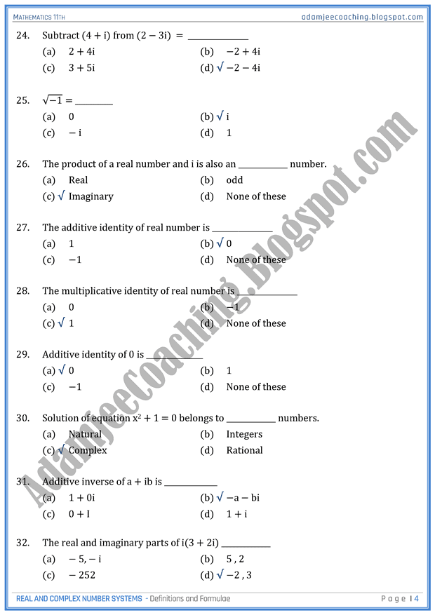 real-and-complex-number-systems-mcqs-mathematics-11th