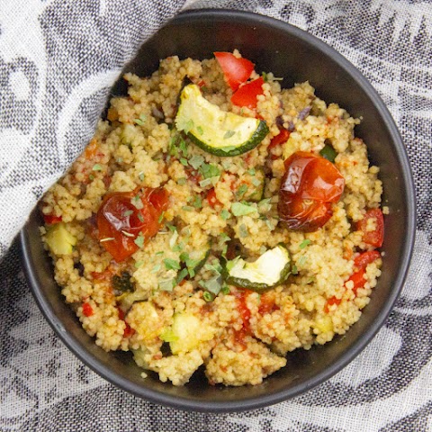 Couscous with Oven Roasted Vegetables