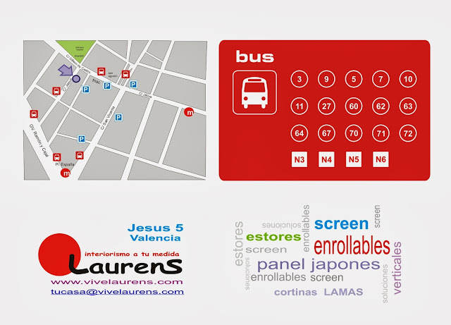 paradas de bus cercanas - tus estores en Valencia