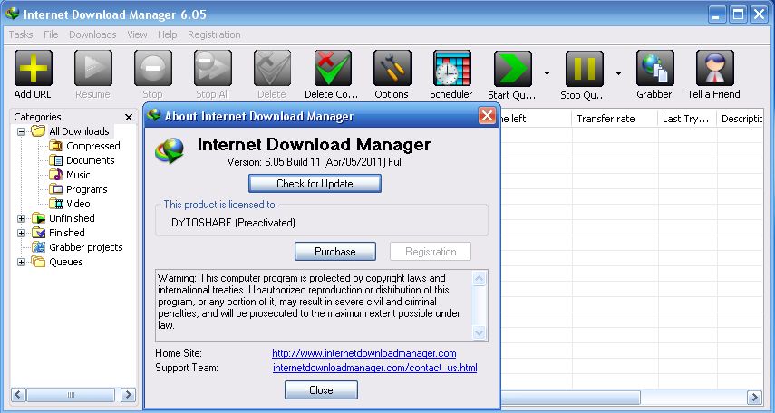 Internet Download Manager 6.05 Build 11 ( Modifan ...