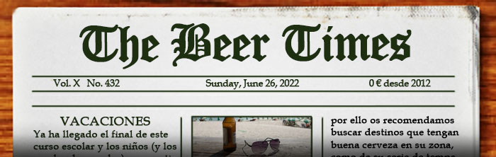 Dominical suplemento de noticias sobre cerveza. Aquí puedes leer el periódico The Beer Times.