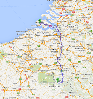 Road trip map to Zeeland