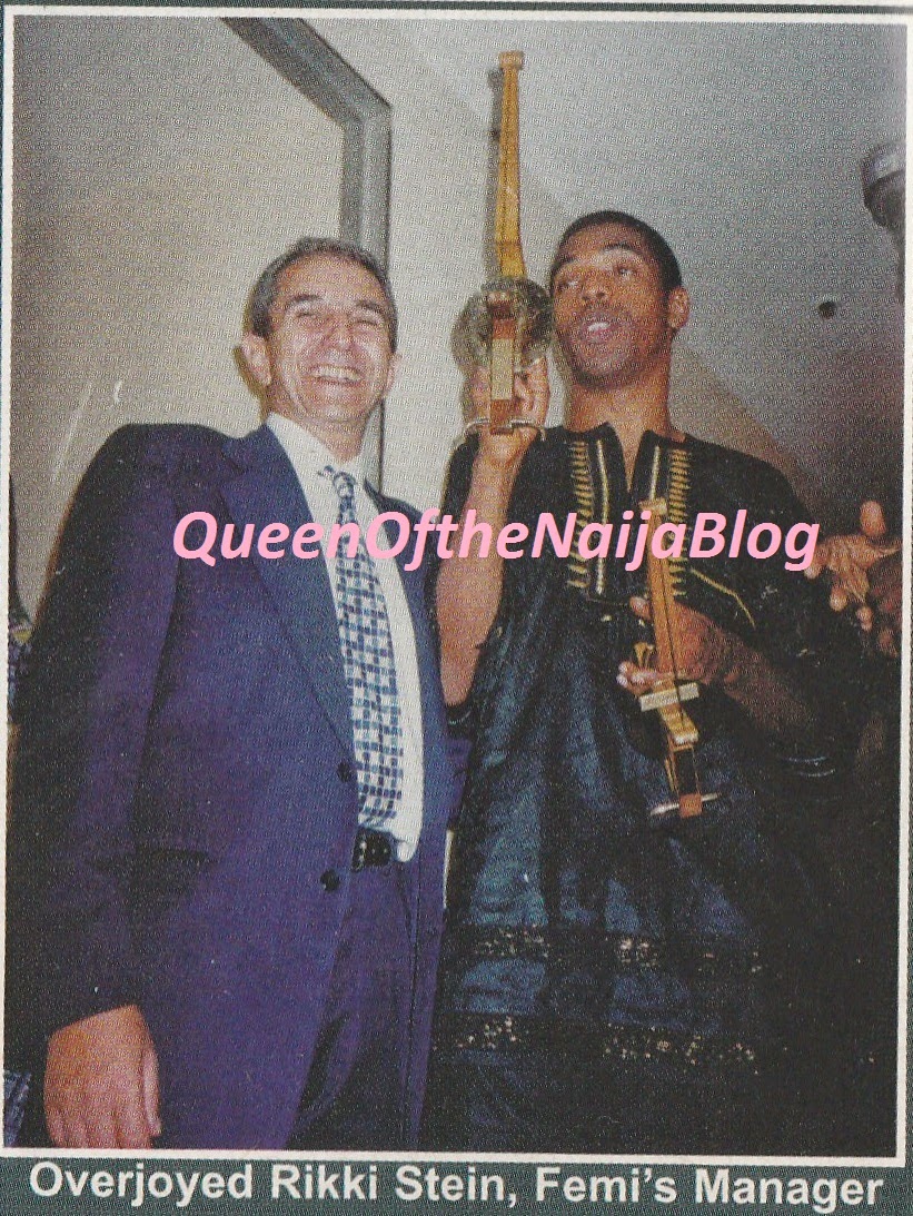 femi kuti and rikki stein at the 1999 kora awrds.