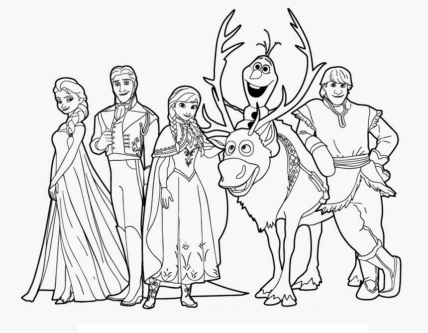 Gambar Mewarnai Frozen Fever