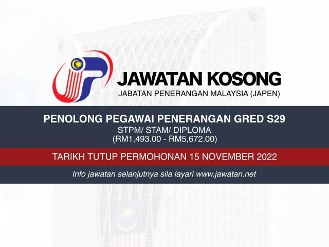 Jawatan Kosong Jabatan Penerangan Malaysia (JAPEN) 2022