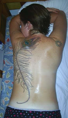 Peacock Feather Tattoo Illusion