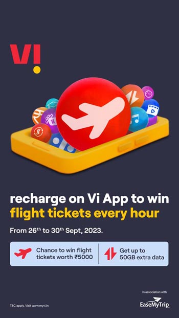 Vi Introduces ‘Recharge and Fly’ Offer on the Vi App!