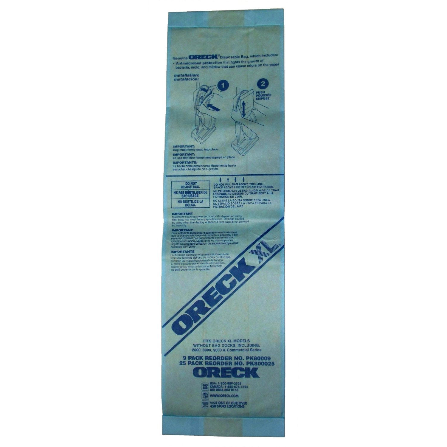 Oreck Vacuum Cleaner Bags - 25 Genuine Bags Vacuum Cleaners