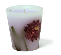 KasseL UltraGlow Candle - Purple Gerbera Scented.