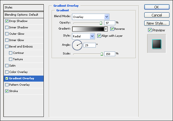 Effek Gradient Overlay pada photoshop