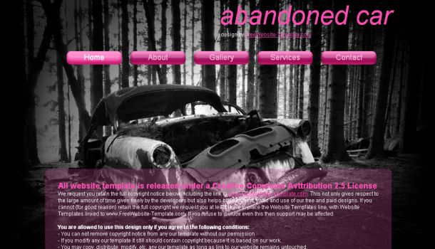 Car Pink CSS Website Template