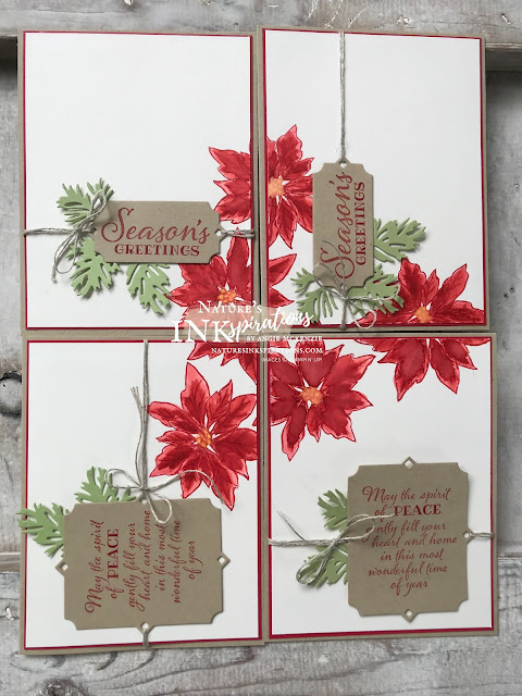 By Angie McKenzie for Ink and Inspiration Blog Hop; Click READ or VISIT to go to my blog for details! Featuring the amazing NEW Poinsettia Petals Photopolymer Stamp Set from the August-December 2020 Mini Catalog along with the Peaceful Boughs Cling Stamp Set and coordinating Beautiful Boughs Dies from the 2020-21 Annual Catalog; #poinsettiapetalsstampset #augustdecember2020minicatalog #peacefulboughsstampset #beautifulboughsdies #linenthread #waterpainters #20202021annualcatalog #bloghops #inkandinspirationbloghop #stampinup #cardtechniques #christmasinjuly #christmascards #naturesinkspirations 