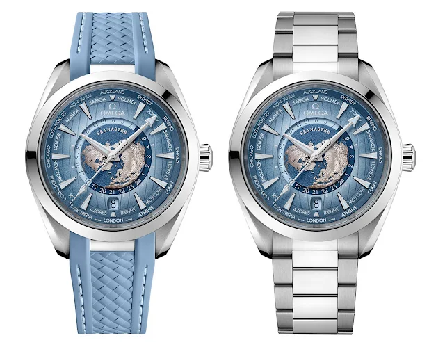 Omega Seamaster Aqua Terra 150M GMT Worldtimer "Summer Blue"